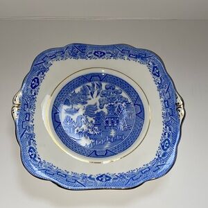 A B Jones & Sons antique stylized square porcelain Grafton China plate